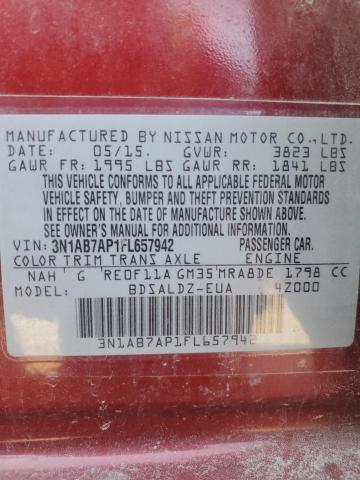 Photo 12 VIN: 3N1AB7AP1FL657942 - NISSAN SENTRA 