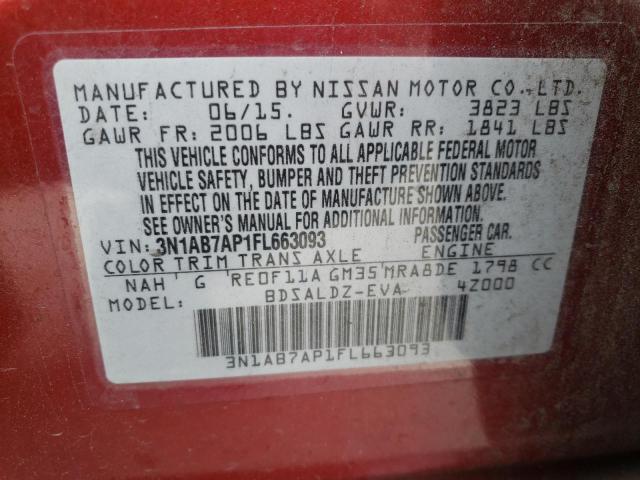 Photo 11 VIN: 3N1AB7AP1FL663093 - NISSAN SENTRA S 