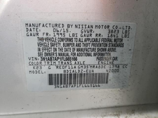 Photo 9 VIN: 3N1AB7AP1FL665166 - NISSAN SENTRA S 