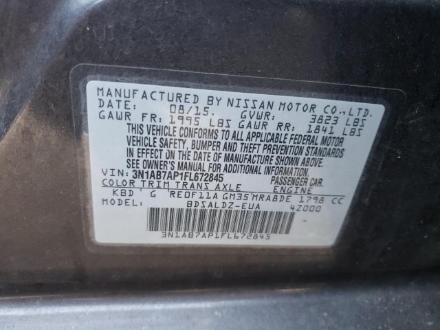 Photo 9 VIN: 3N1AB7AP1FL672845 - NISSAN SENTRA S 