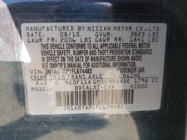 Photo 9 VIN: 3N1AB7AP1FL674482 - NISSAN SENTRA S 