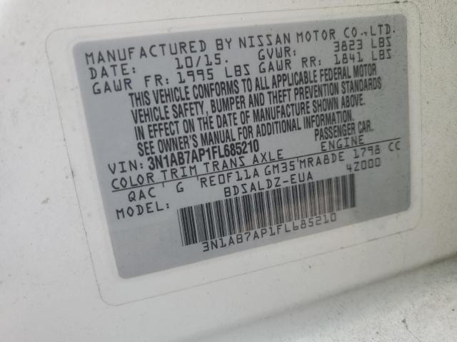 Photo 11 VIN: 3N1AB7AP1FL685210 - NISSAN SENTRA 