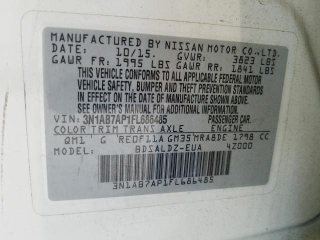 Photo 9 VIN: 3N1AB7AP1FL686485 - NISSAN SENTRA S 