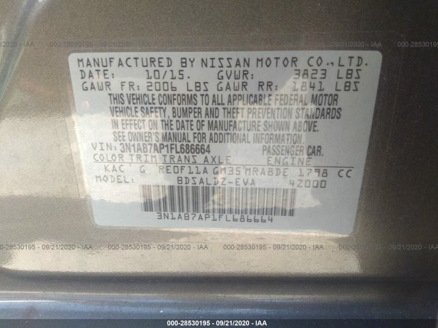 Photo 8 VIN: 3N1AB7AP1FL686664 - NISSAN SENTRA 