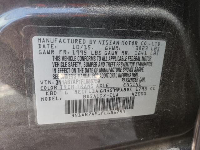 Photo 9 VIN: 3N1AB7AP1FL686759 - NISSAN SENTRA S 