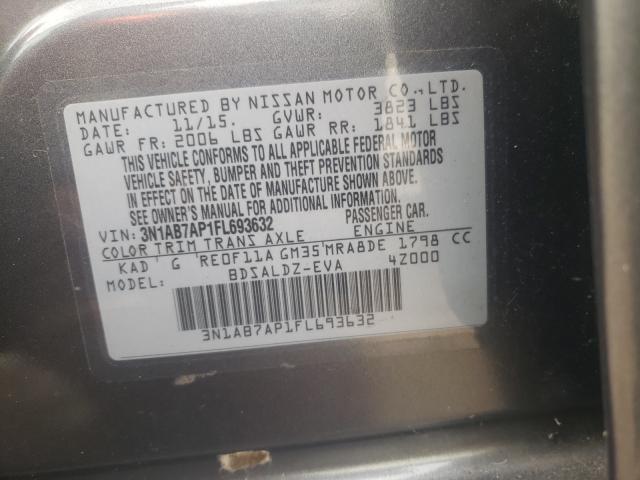 Photo 9 VIN: 3N1AB7AP1FL693632 - NISSAN SENTRA 