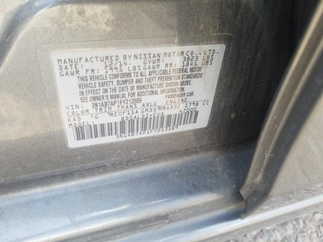 Photo 9 VIN: 3N1AB7AP1FY213589 - NISSAN SENTRA S 