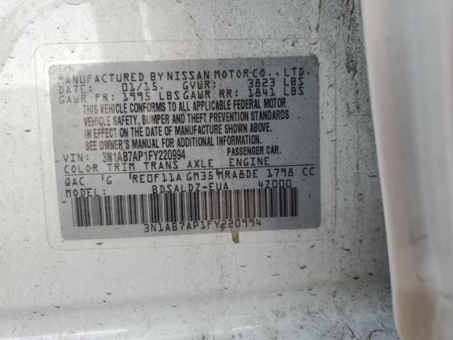 Photo 12 VIN: 3N1AB7AP1FY220994 - NISSAN SENTRA 