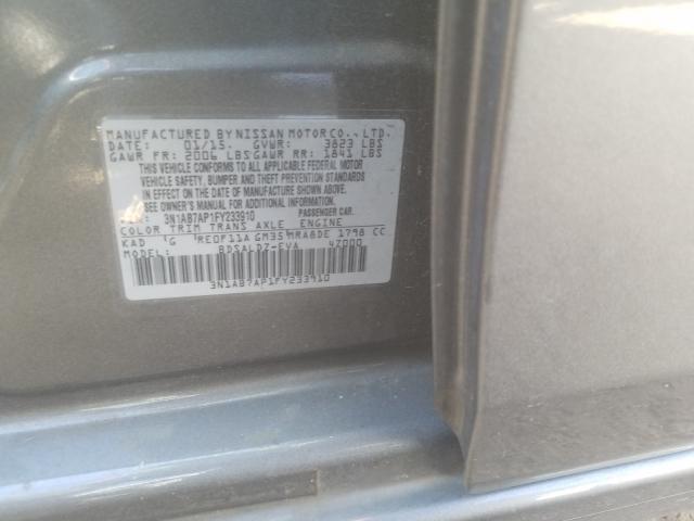 Photo 9 VIN: 3N1AB7AP1FY233910 - NISSAN SENTRA S 