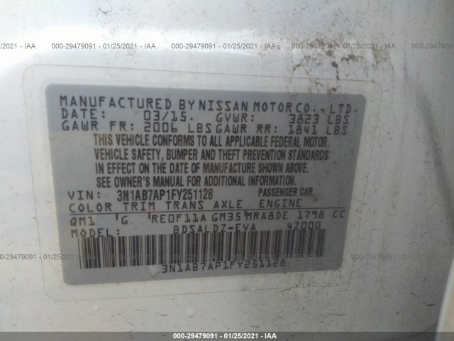 Photo 8 VIN: 3N1AB7AP1FY251128 - NISSAN SENTRA 