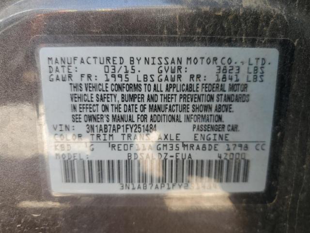 Photo 11 VIN: 3N1AB7AP1FY251484 - NISSAN SENTRA S 