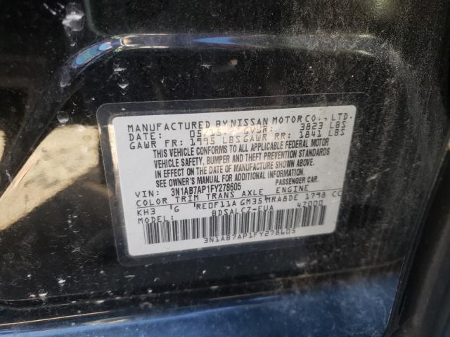 Photo 9 VIN: 3N1AB7AP1FY278605 - NISSAN SENTRA S 