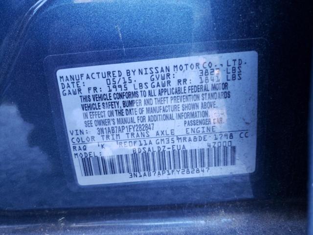 Photo 9 VIN: 3N1AB7AP1FY282847 - NISSAN SENTRA S 