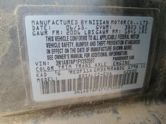 Photo 11 VIN: 3N1AB7AP1FY293587 - NISSAN SENTRA S 