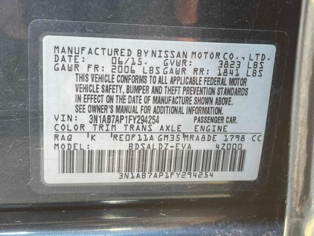 Photo 9 VIN: 3N1AB7AP1FY294254 - NISSAN SENTRA S 