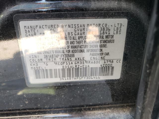 Photo 9 VIN: 3N1AB7AP1FY306466 - NISSAN SENTRA S 