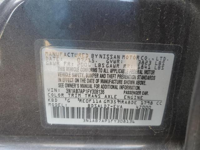 Photo 11 VIN: 3N1AB7AP1FY308136 - NISSAN SENTRA 