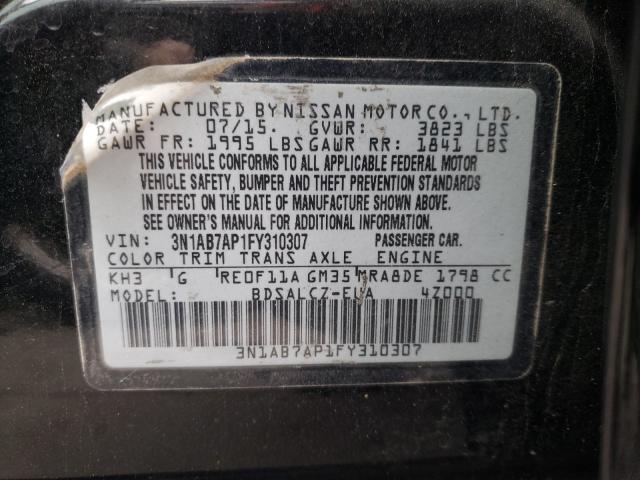 Photo 9 VIN: 3N1AB7AP1FY310307 - NISSAN SENTRA S 