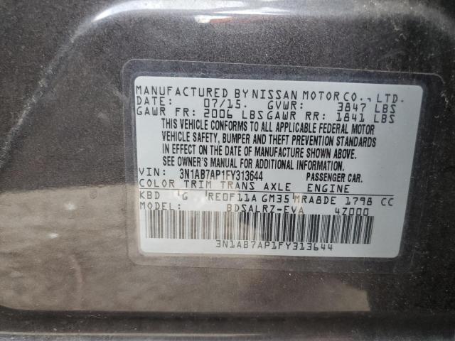 Photo 11 VIN: 3N1AB7AP1FY313644 - NISSAN SENTRA S 