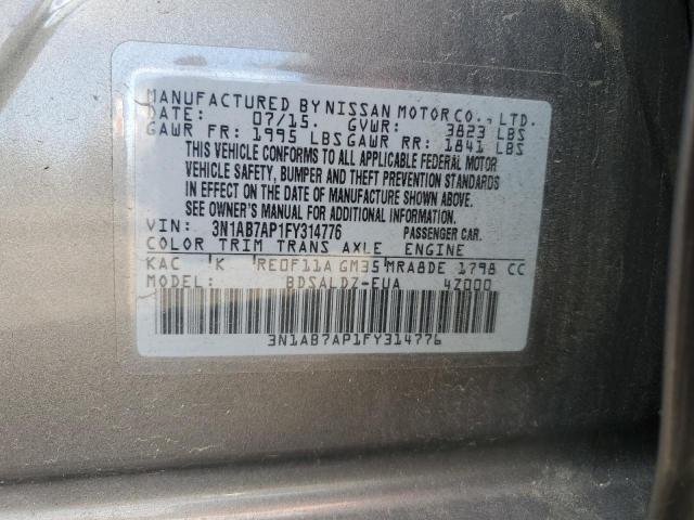 Photo 11 VIN: 3N1AB7AP1FY314776 - NISSAN SENTRA S 