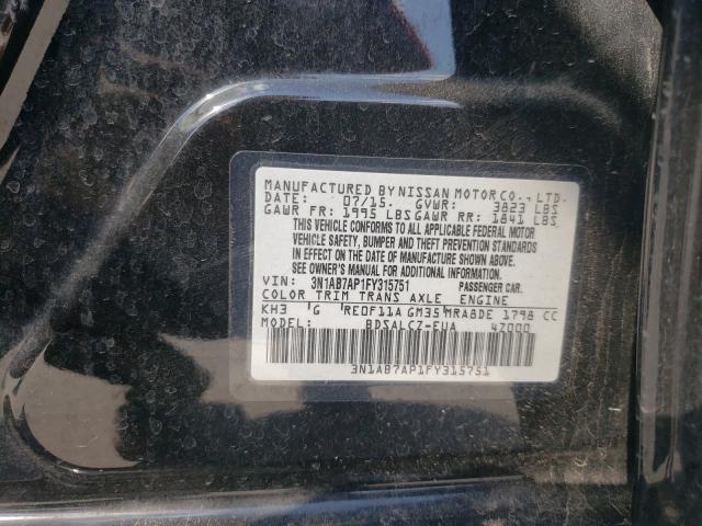 Photo 9 VIN: 3N1AB7AP1FY315751 - NISSAN SENTRA S 