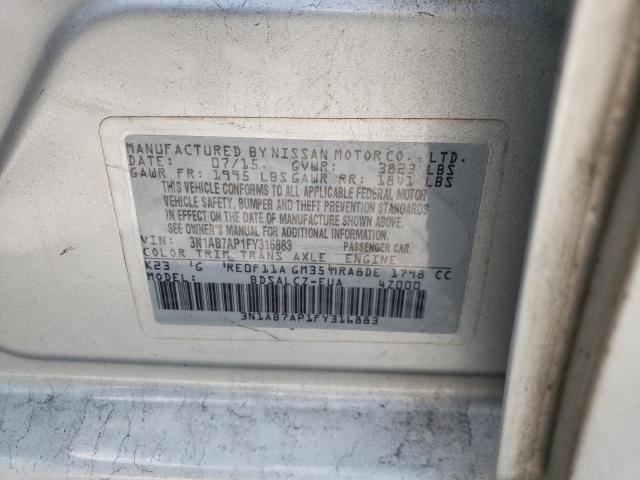 Photo 11 VIN: 3N1AB7AP1FY316883 - NISSAN SENTRA S 