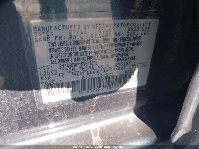 Photo 8 VIN: 3N1AB7AP1FY317418 - NISSAN SENTRA 