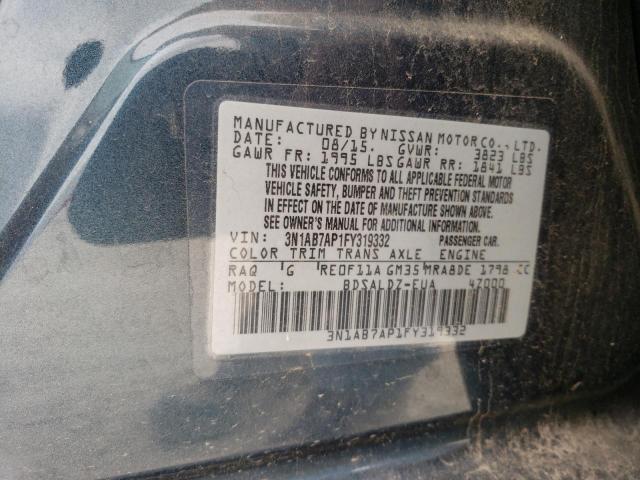 Photo 11 VIN: 3N1AB7AP1FY319332 - NISSAN SENTRA S 