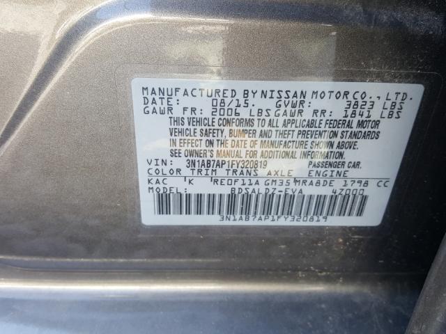 Photo 9 VIN: 3N1AB7AP1FY320819 - NISSAN SENTRA S 