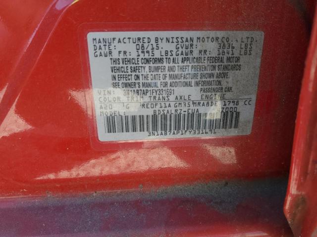 Photo 12 VIN: 3N1AB7AP1FY331691 - NISSAN SENTRA S 