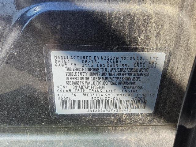 Photo 11 VIN: 3N1AB7AP1FY334493 - NISSAN SENTRA S 