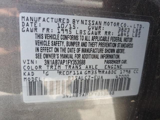 Photo 12 VIN: 3N1AB7AP1FY353688 - NISSAN SENTRA 