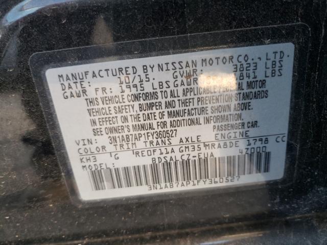 Photo 9 VIN: 3N1AB7AP1FY360527 - NISSAN SENTRA S 