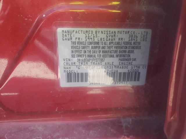 Photo 9 VIN: 3N1AB7AP1FY377957 - NISSAN SENTRA S 