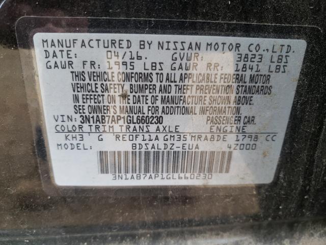 Photo 9 VIN: 3N1AB7AP1GL660230 - NISSAN SENTRA S 