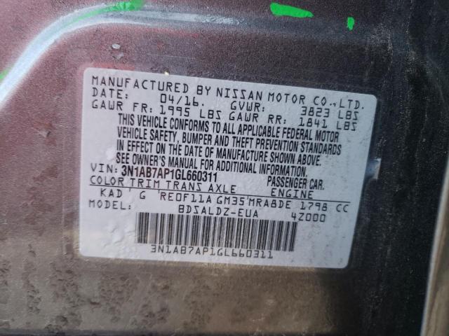 Photo 12 VIN: 3N1AB7AP1GL660311 - NISSAN SENTRA S 