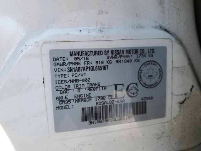 Photo 12 VIN: 3N1AB7AP1GL665167 - NISSAN SENTRA 