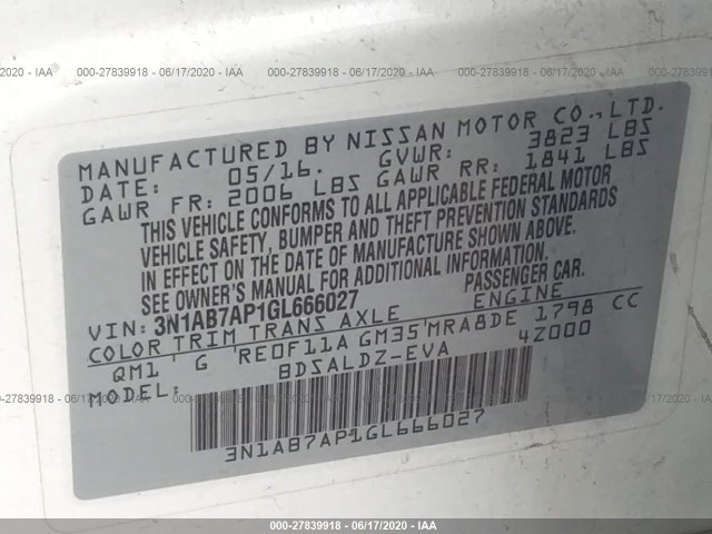 Photo 8 VIN: 3N1AB7AP1GL666027 - NISSAN SENTRA 