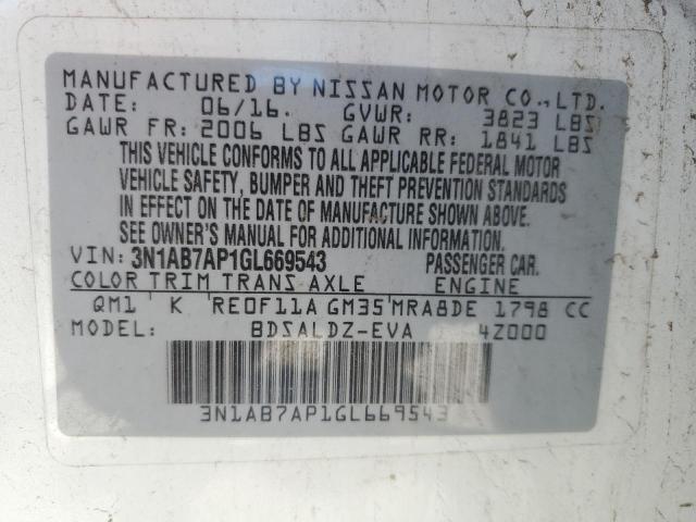 Photo 11 VIN: 3N1AB7AP1GL669543 - NISSAN SENTRA 