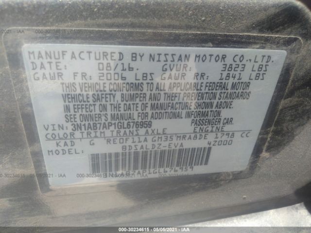 Photo 8 VIN: 3N1AB7AP1GL676959 - NISSAN SENTRA 