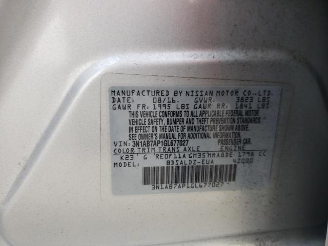 Photo 12 VIN: 3N1AB7AP1GL677027 - NISSAN SENTRA 