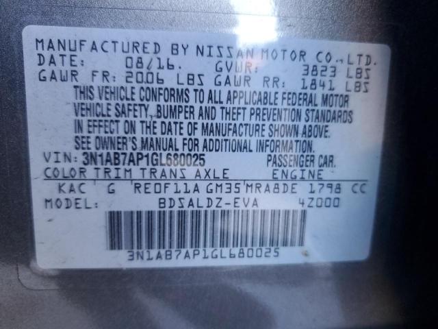 Photo 12 VIN: 3N1AB7AP1GL680025 - NISSAN SENTRA 