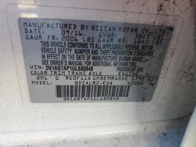 Photo 12 VIN: 3N1AB7AP1GL680848 - NISSAN SENTRA S 