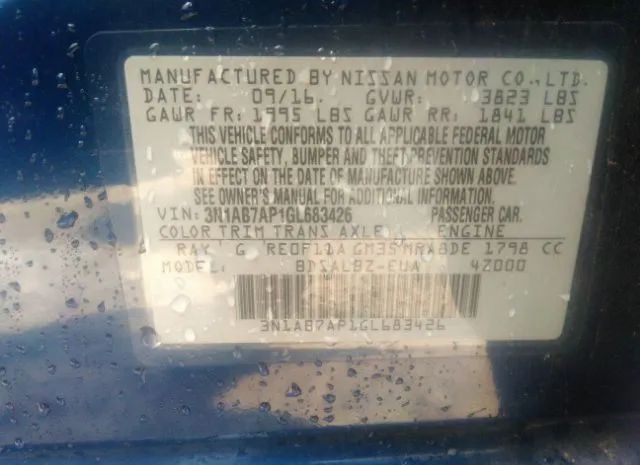 Photo 8 VIN: 3N1AB7AP1GL683426 - NISSAN SENTRA 