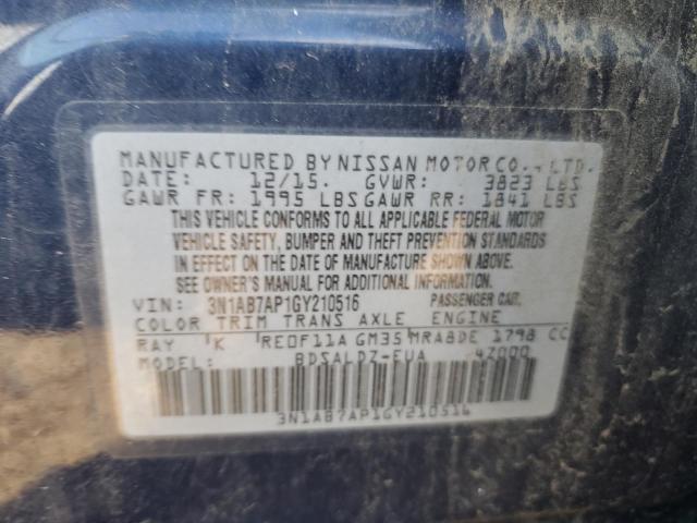 Photo 11 VIN: 3N1AB7AP1GY210516 - NISSAN SENTRA S 