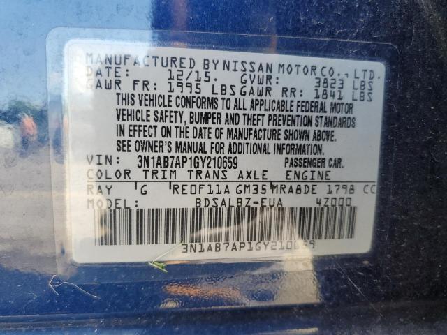 Photo 12 VIN: 3N1AB7AP1GY210659 - NISSAN SENTRA S 