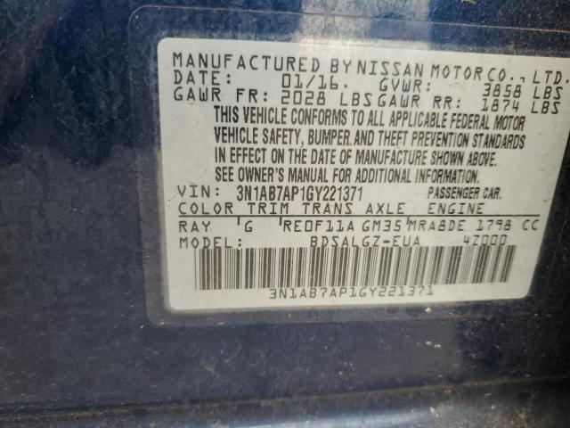 Photo 12 VIN: 3N1AB7AP1GY221371 - NISSAN SENTRA 