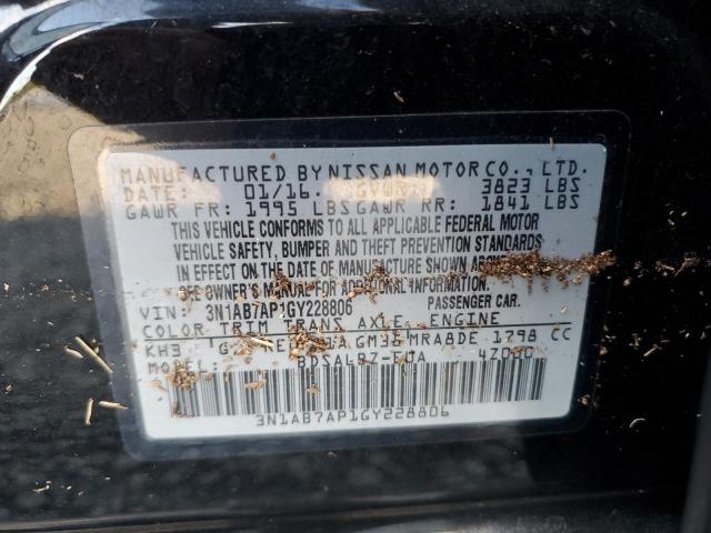 Photo 12 VIN: 3N1AB7AP1GY228806 - NISSAN SENTRA S 