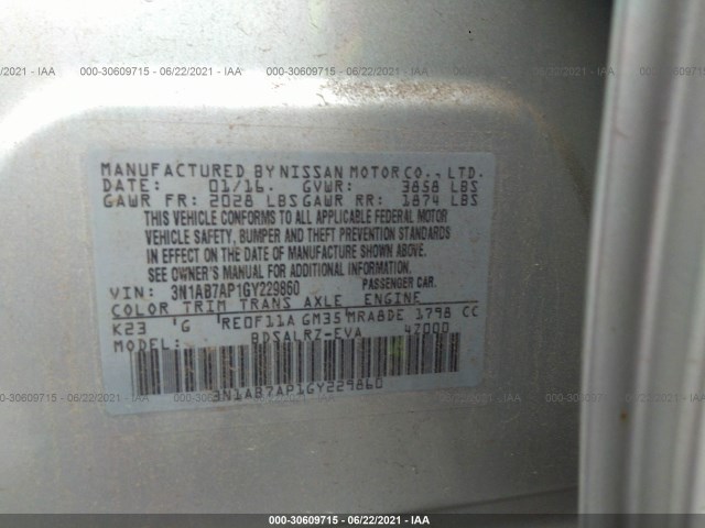 Photo 8 VIN: 3N1AB7AP1GY229860 - NISSAN SENTRA 