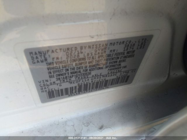 Photo 8 VIN: 3N1AB7AP1GY230636 - NISSAN SENTRA 